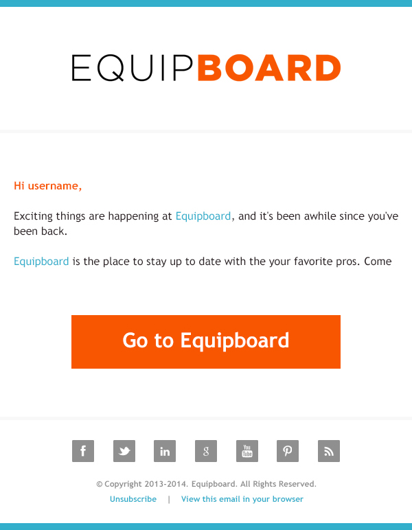 Newsletter for EQUIPBOARD